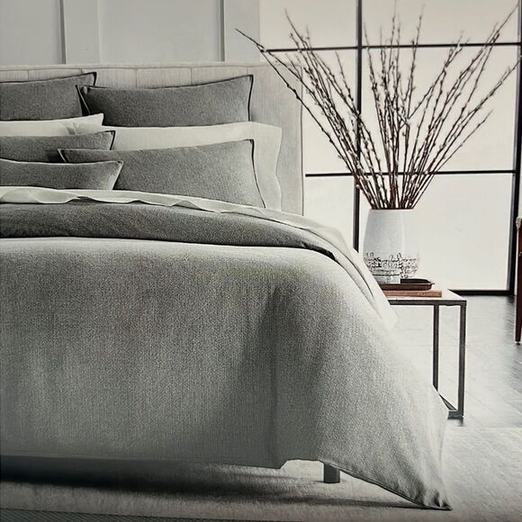 Hotel Collection Herringbone Flannel Duvet Cover  Queen - Picture 1 of 8